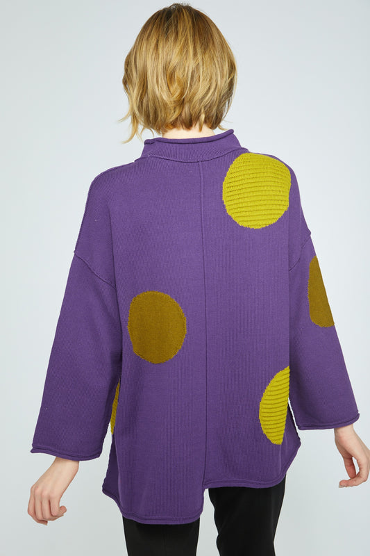 OLIVIA BY HABITAT CIRCLE BACK TUNIC - PURPLE