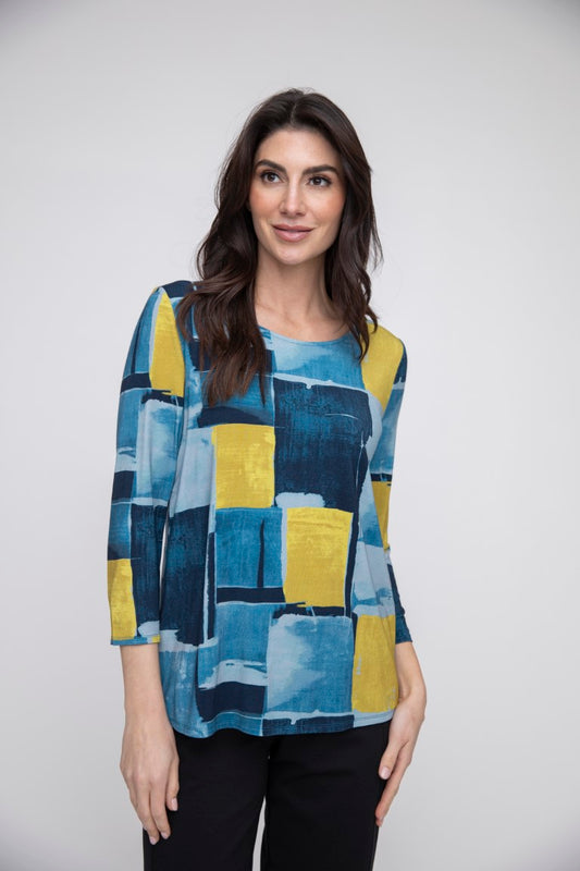 *SALE* LIV BY HABITAT EASY TEE WATERCOLOR - BLUE MULTI - 142185OCE