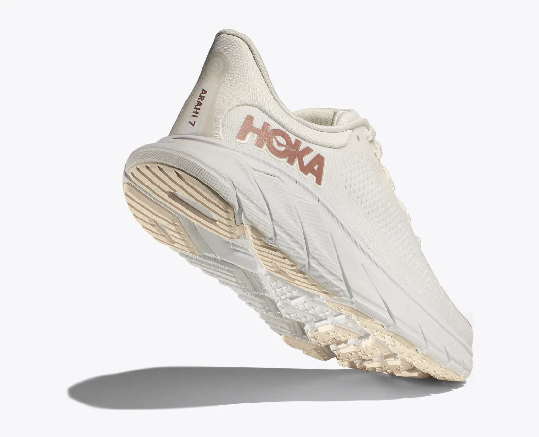 HOKA ONE ONE ARAHI 7 - WHITE & ROSE GOLD - 1147851BSG