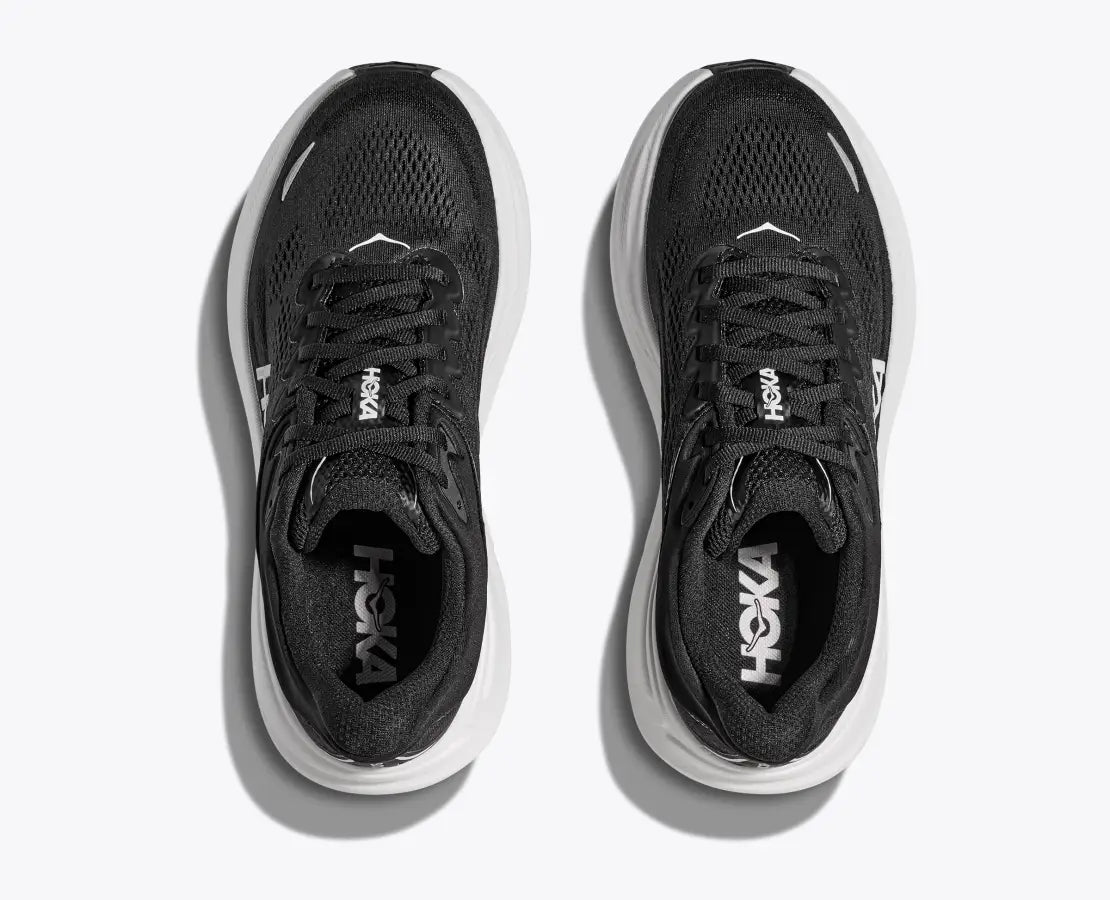 HOKA ONE ONE BONDI 9 - WIDE - BLACK & WHITE
