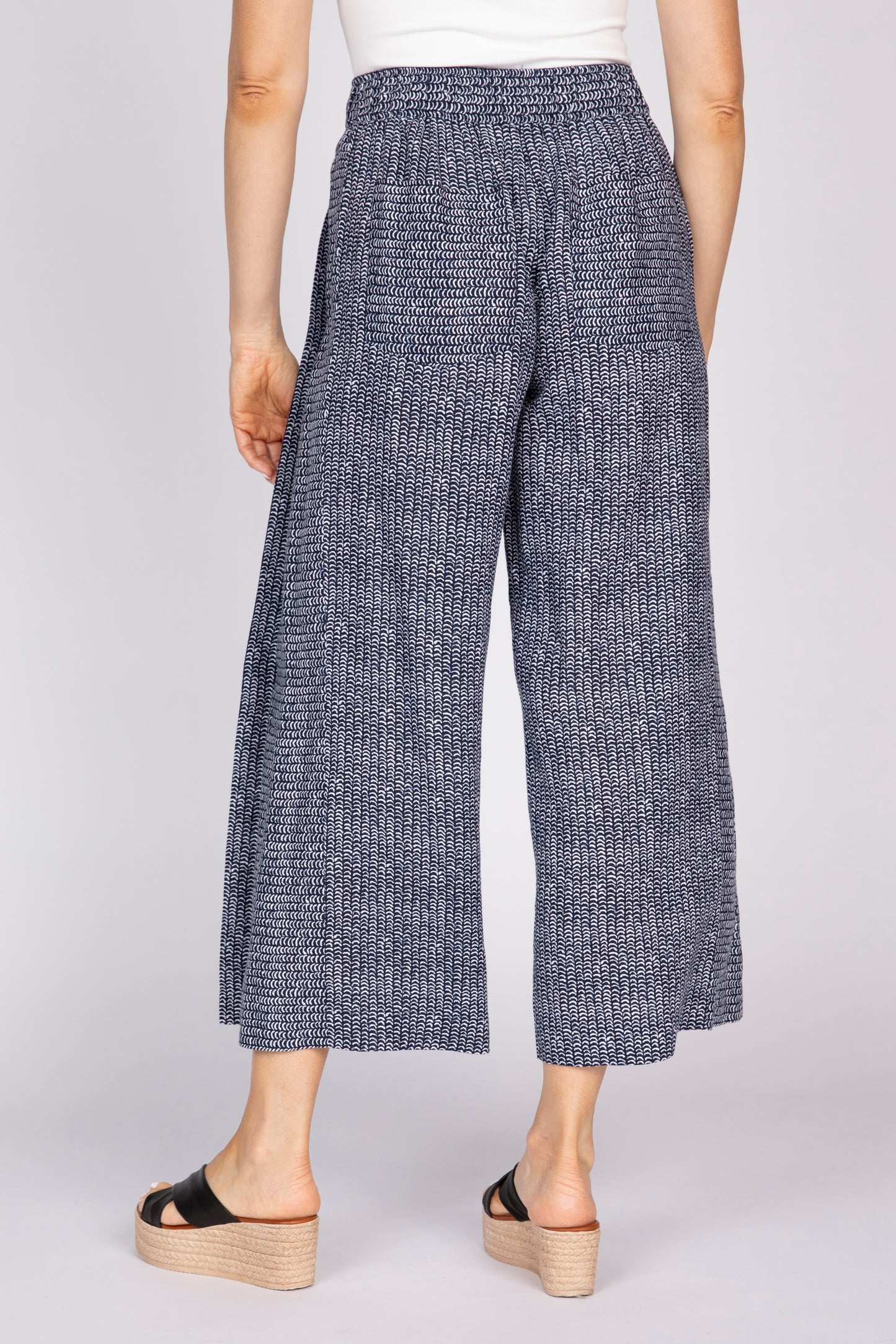 OLIVIA BY HABITAT GEMMA FLOOD PANT - NAVY