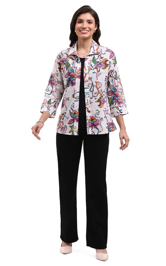 PARSLEY AND SAGE ORLA B/U TOP - WHITE MULTI