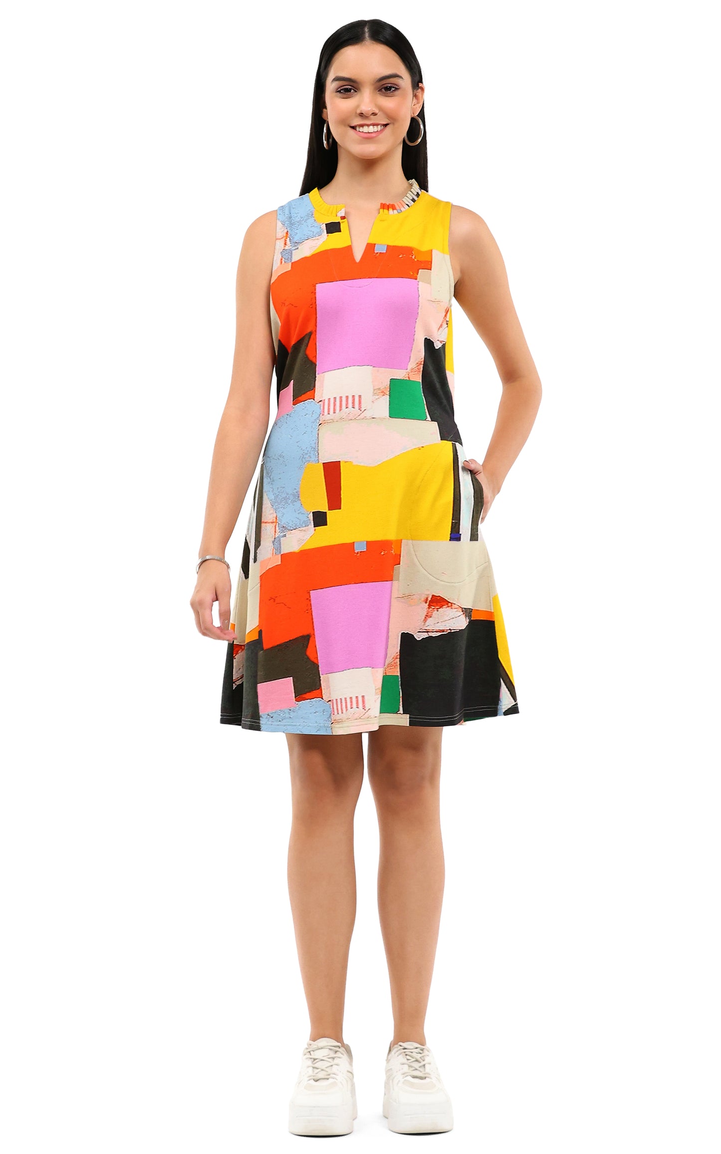 SALE PARSLEY & SAGE SLEEVELESS DRESS - MULTI