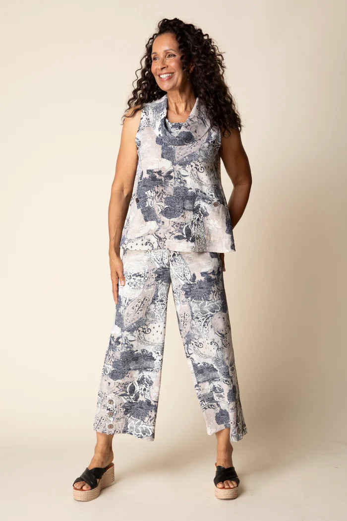 HABITAT BUTTON HEM CROPPED PANT - TAN