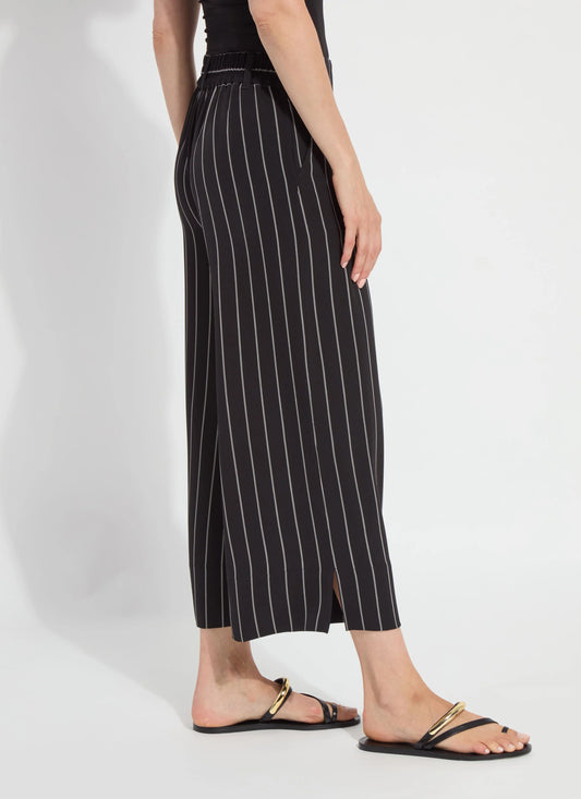 LYSSE AVA CROPPED PALAZZO PANTS - BLACK & WHITE