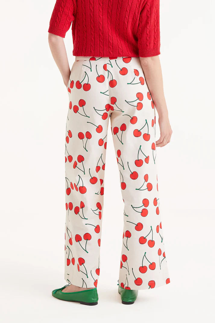 *SALE* COMPANIA FANTASTICA CHERRY PANTS - CREAM MULTI