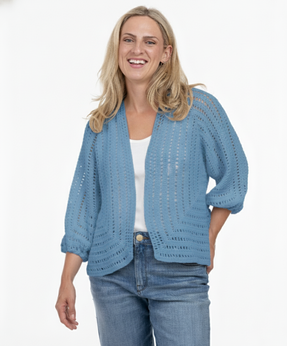 SALE SHANNON PASSERO CAMBRIA CARDIGAN - BLUE