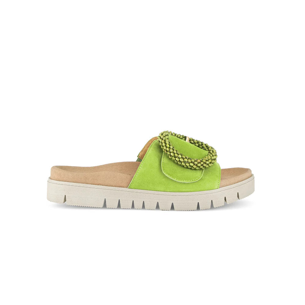 GABOR SLIDE W/ BUCKLE - GREEN