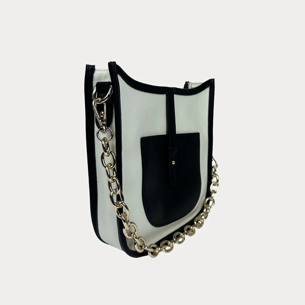 AHDORNED AMELIA MESSENGER BAG - BLACK MULTI