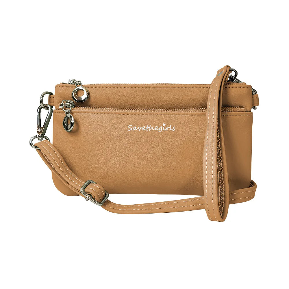 SAVE THE GIRLS BELLA RFID PURSE - BROWN