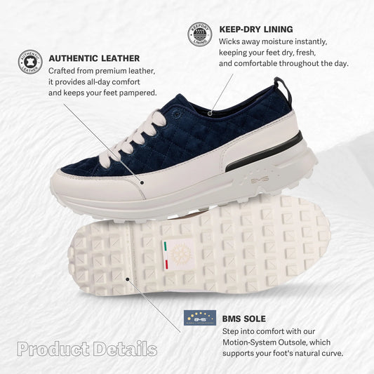 BUSSOLA BRIANNA - NAVY SILK SUEDE