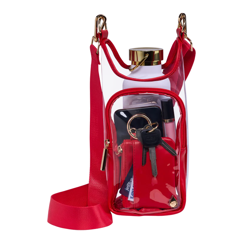 WANDERFULL STADIUM BAG WITH POUCH - RED