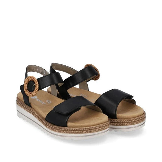 RIEKER D0Q5200 SANDAL - BLACK - D0Q5200