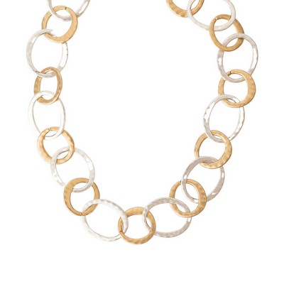 MEGHAN BROWNE STYLE DOC NECKLACE - SILVER MULTI