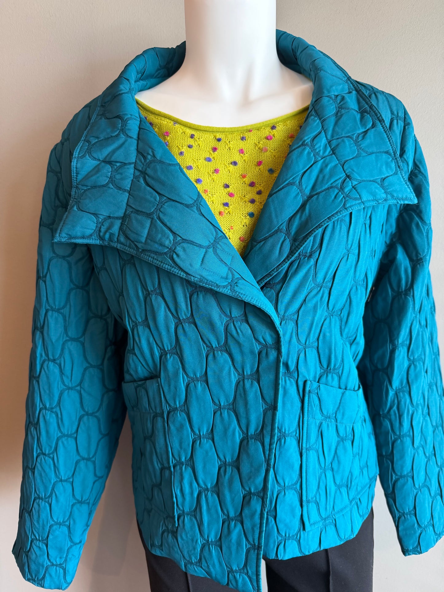OLIVIA BY HABITAT NEXUS QUILT ANGLED JACKET - TEAL