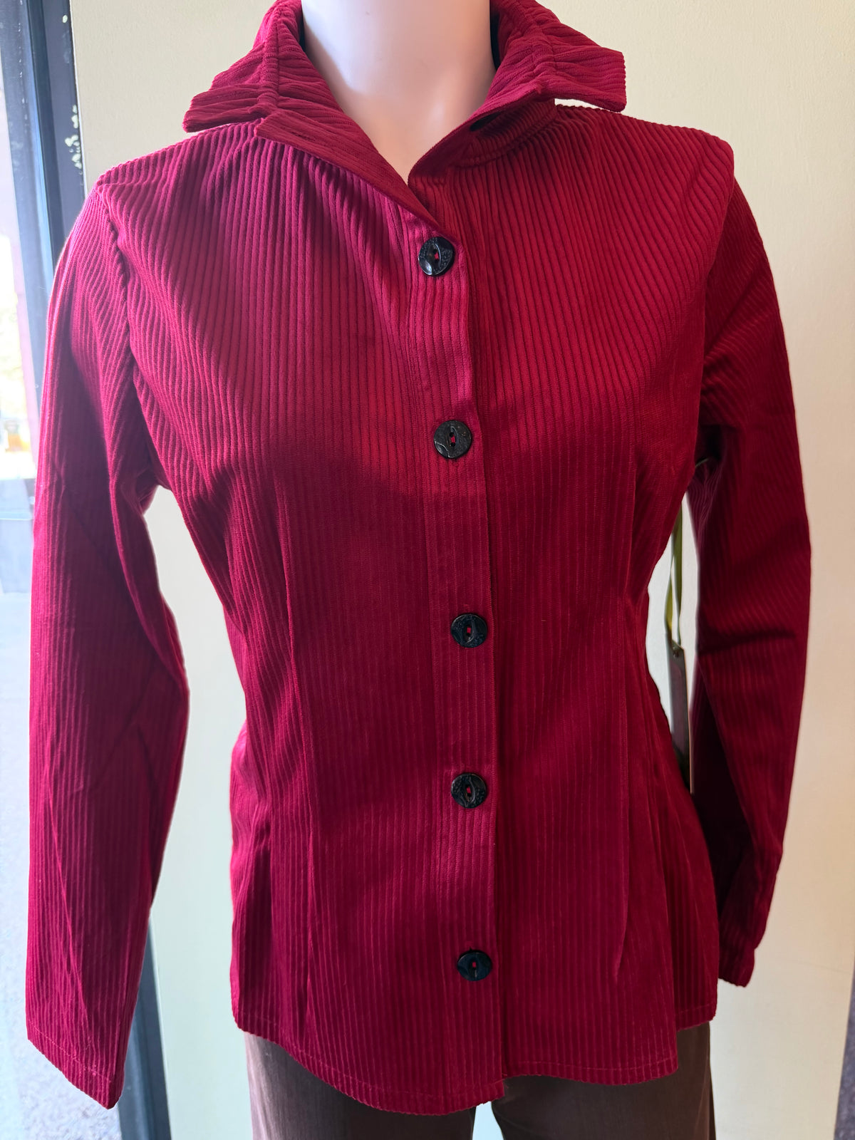 TRISHA TYLER SUEDE JACKET WITH WIRE - RED