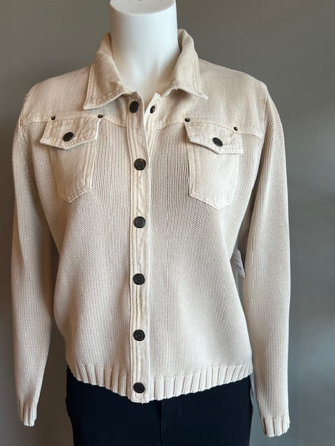 PB&J SWEATER JACKET - TAN