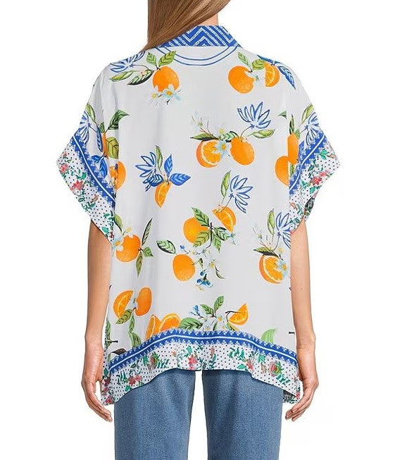 JOHN MARK TROPICAL PRINT TOP - MULTI