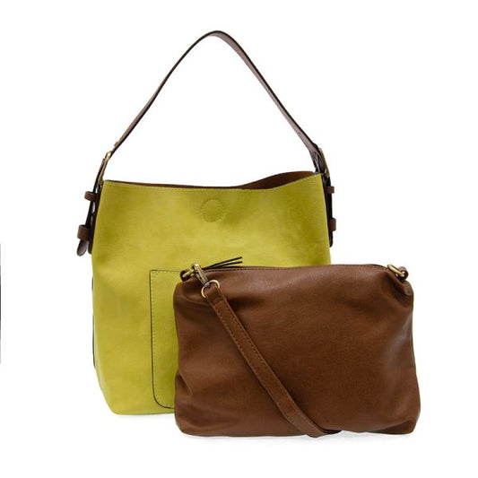 JOY ACCESSORIES CLASSIC HOBO HANDBAG - CITRUS LIME
