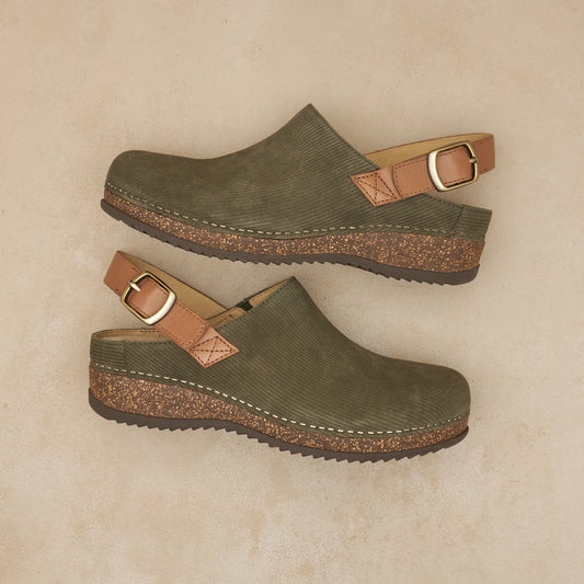 DANSKO MERRIN - OLIVE - EMBOSSED SUEDE