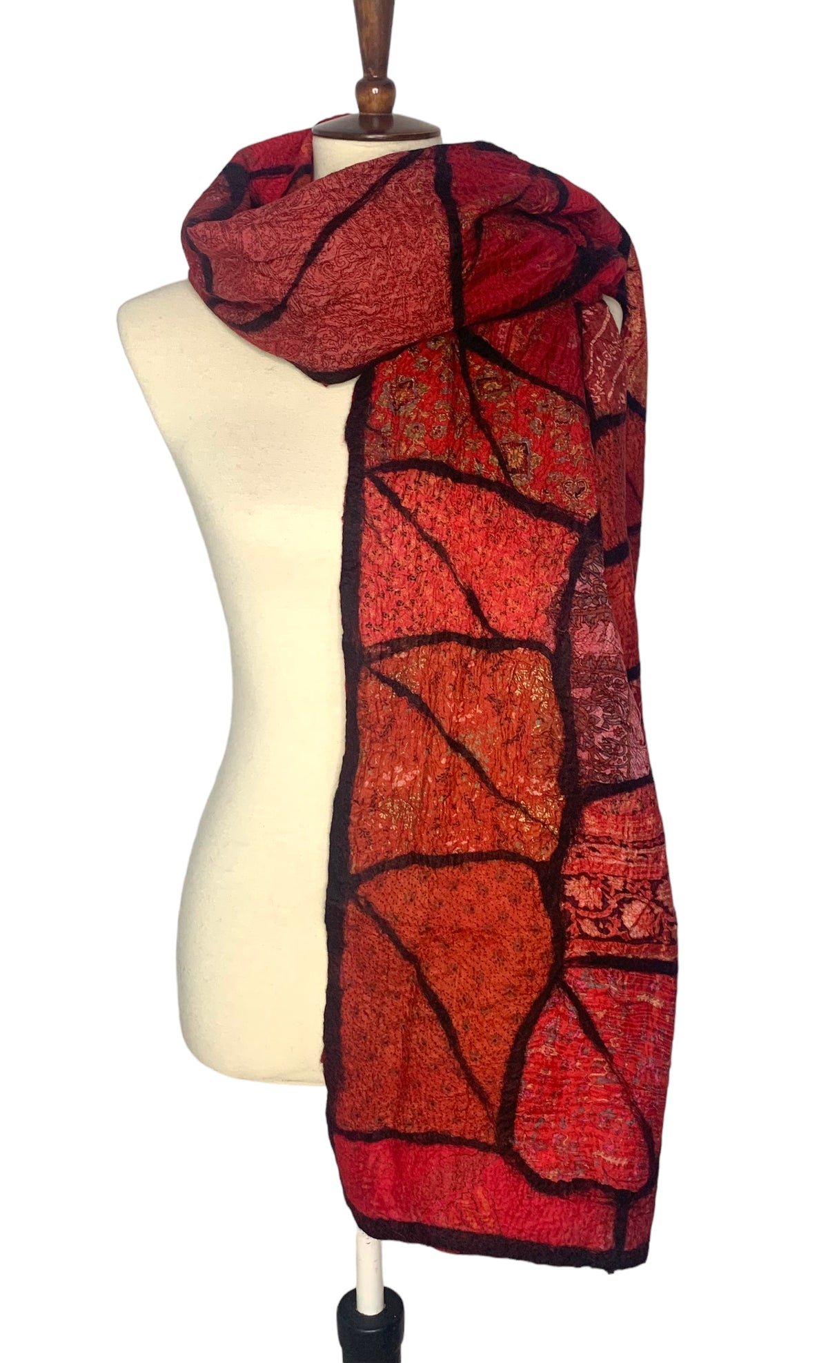 POMEGRANATE MOON SARI PATCHWORK - RED