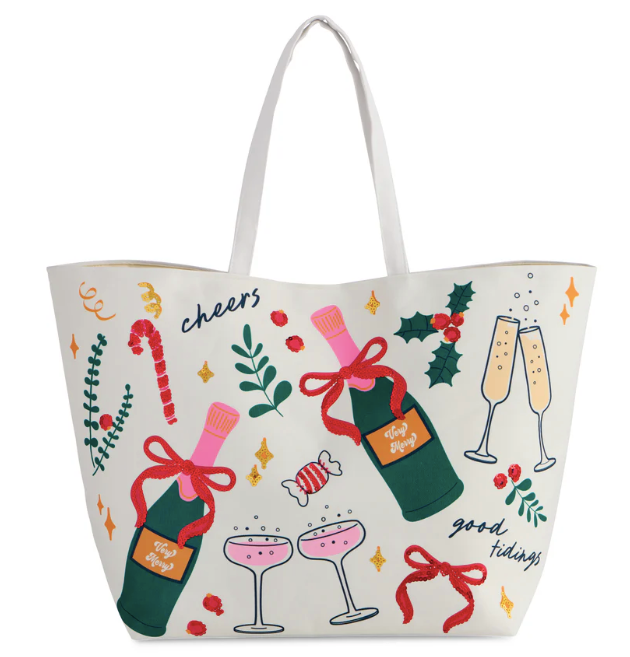 SHIRALEAH BUBBLES GIFTING TOTE - WHITE MULTI