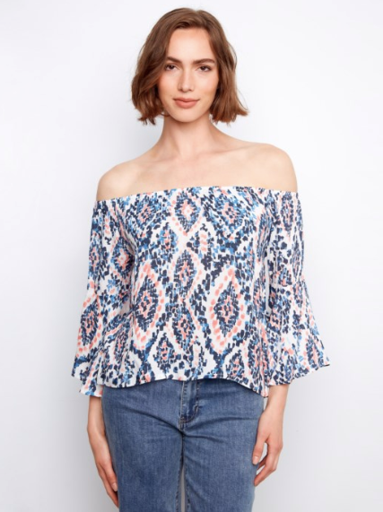 CHARLIE B PRINTED 3/4 SLEEVE - MULTI