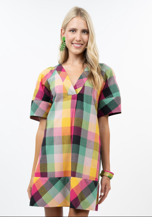 uncle frank dress Uncle Frank Kaleidoscope 100% Cotton Uncle Frank Blue Gemstones Dress