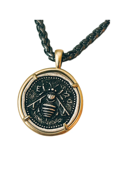 LJ SONDER BEE NECKLACE - BLACK AAND GOLD