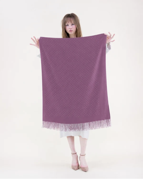 ORIGINAL USA ELEGANT RHINESTONES SCARF - PURPLE