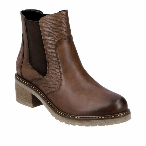 RIEKER SHOE CORPORATION ANKLE BOOT CHELSEA - CHESTNUT BROWN - – Kaufman Shoes