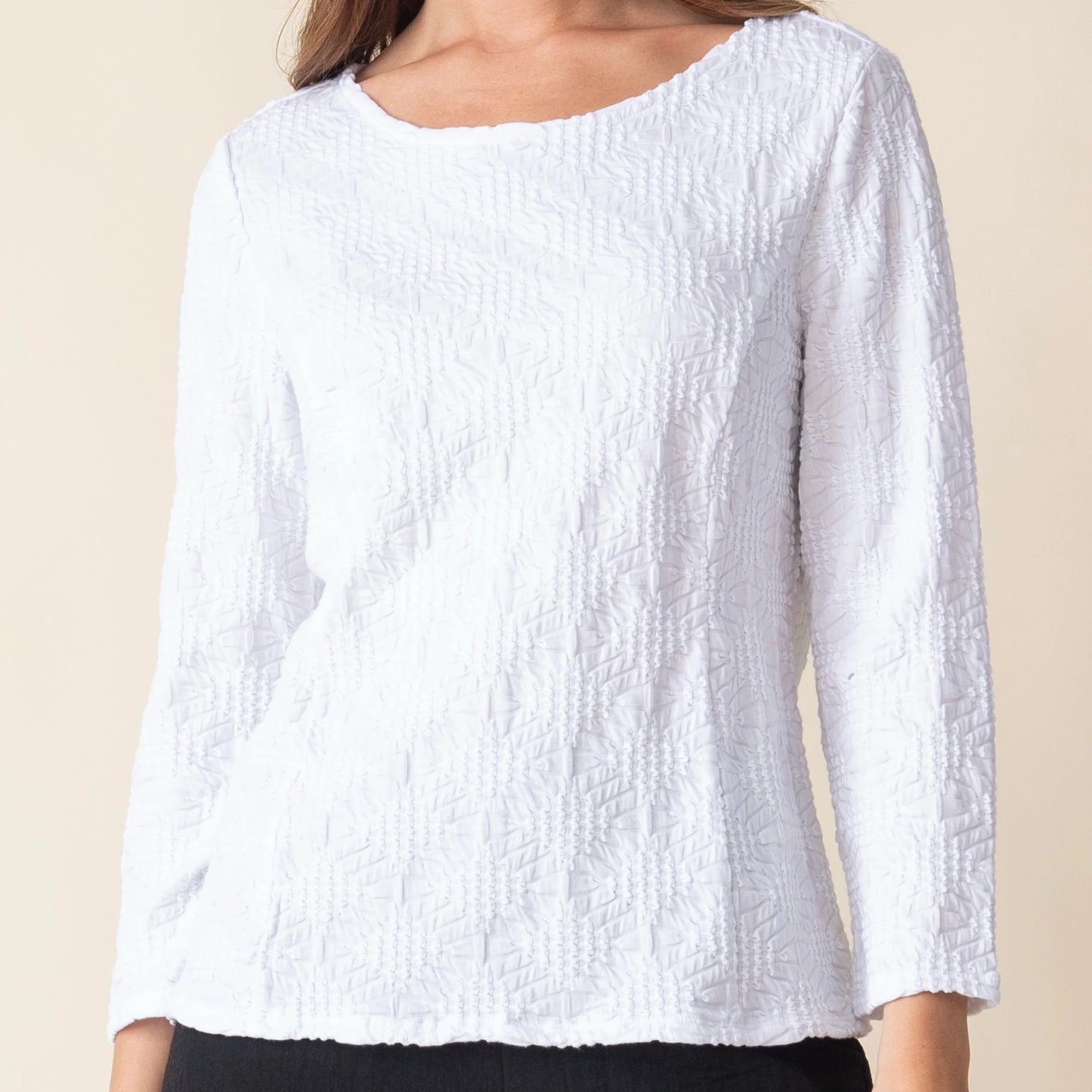 HABITAT BOATNECK TEE - WHITE