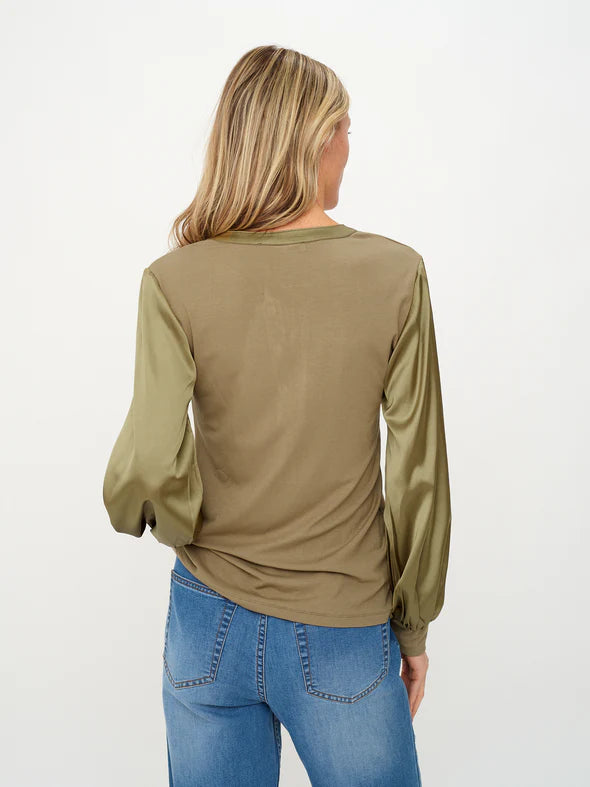 SIX/FIFTY JANIE TOP - OLIVE GREEN