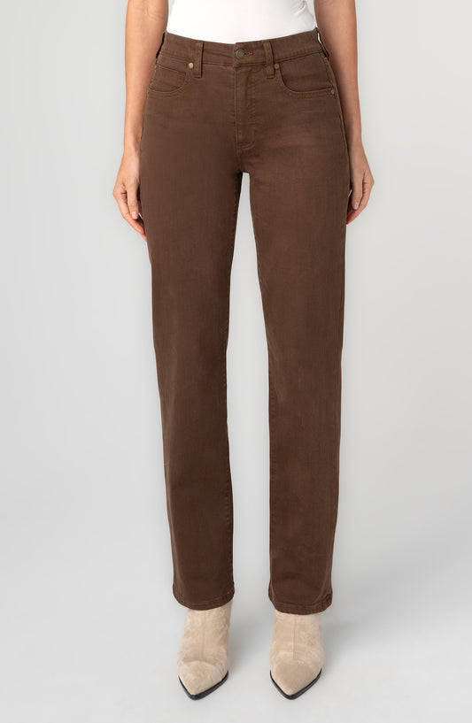 KENNEDY COMFORT WAIST STRAIGHT - CAROB BROWN