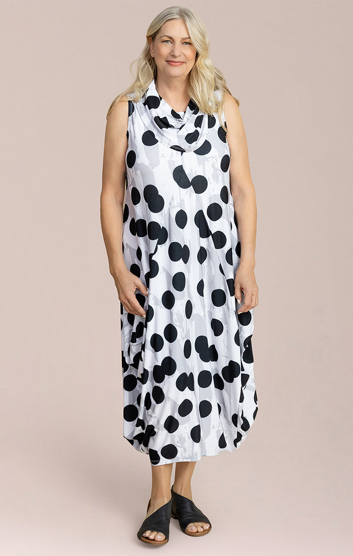 SYMPLI NU SLEEVELESS DREAM DRESS - SPOT ON PRINT
