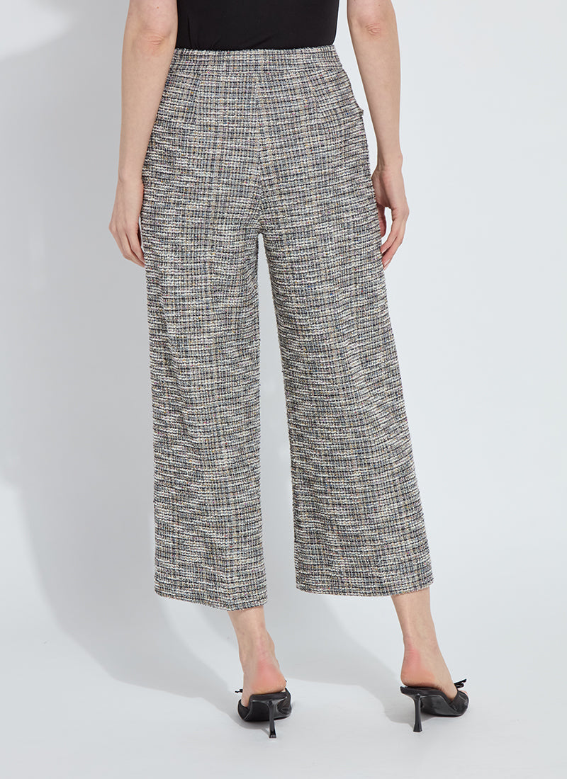 LYSSE CHARLOTTE ANKLE TWEED PALAZZO PANTS - MULTI