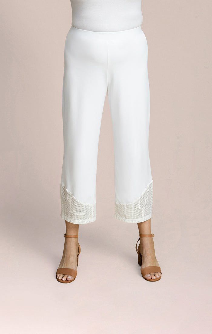 SALE SYMPLI MESH MIX SHADOW PANT - WHITE