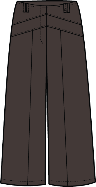 OLIVIA BY HABITAT WIDE LEG PANT CHOCOLATE