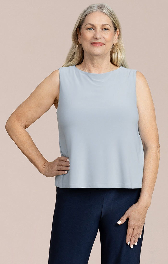 SYMPLI NU FLARED SHELL - STONE BLUE