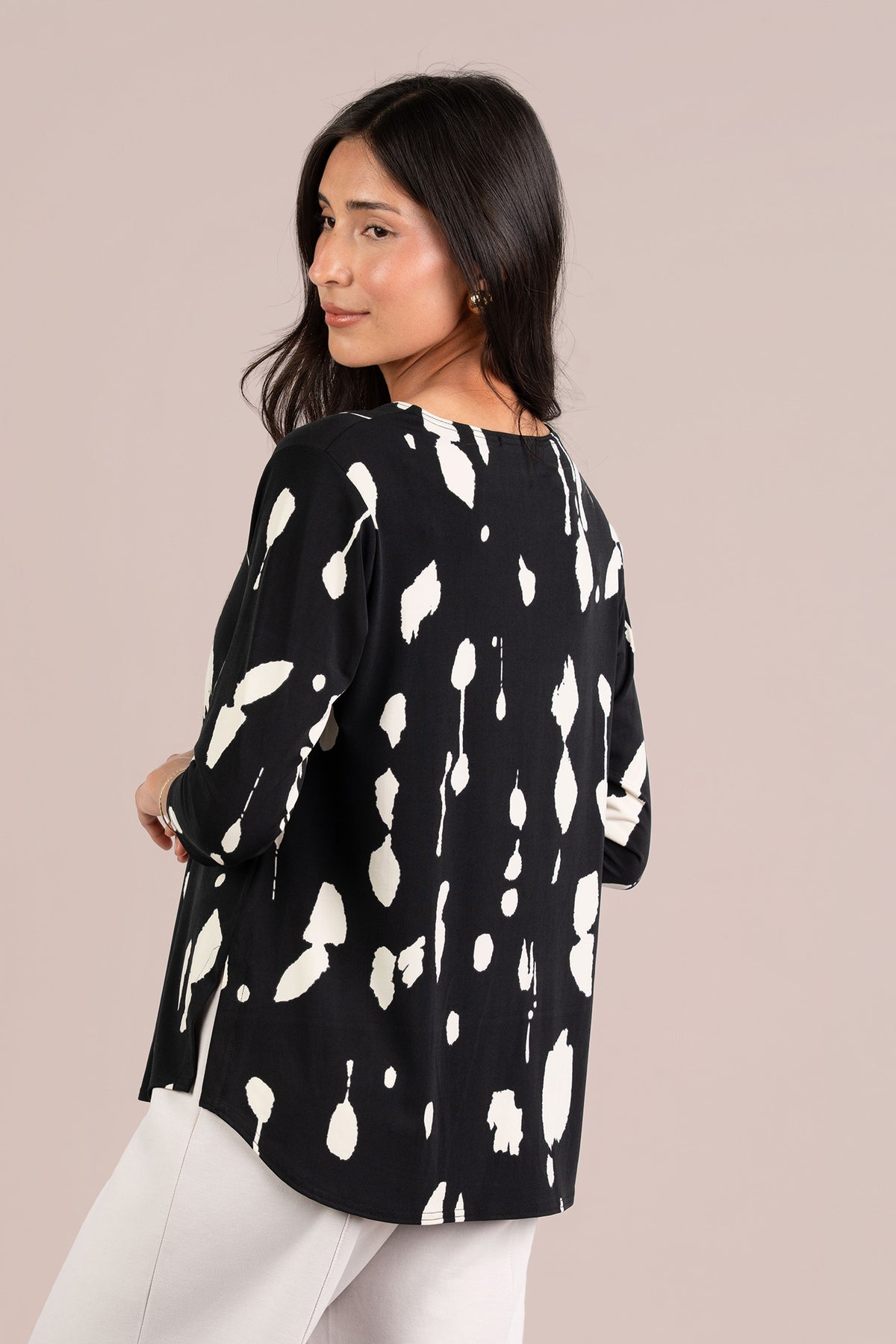 SYMPLI GO TO CLASSIC TEE PRINTED - CASHEW SPLATTER