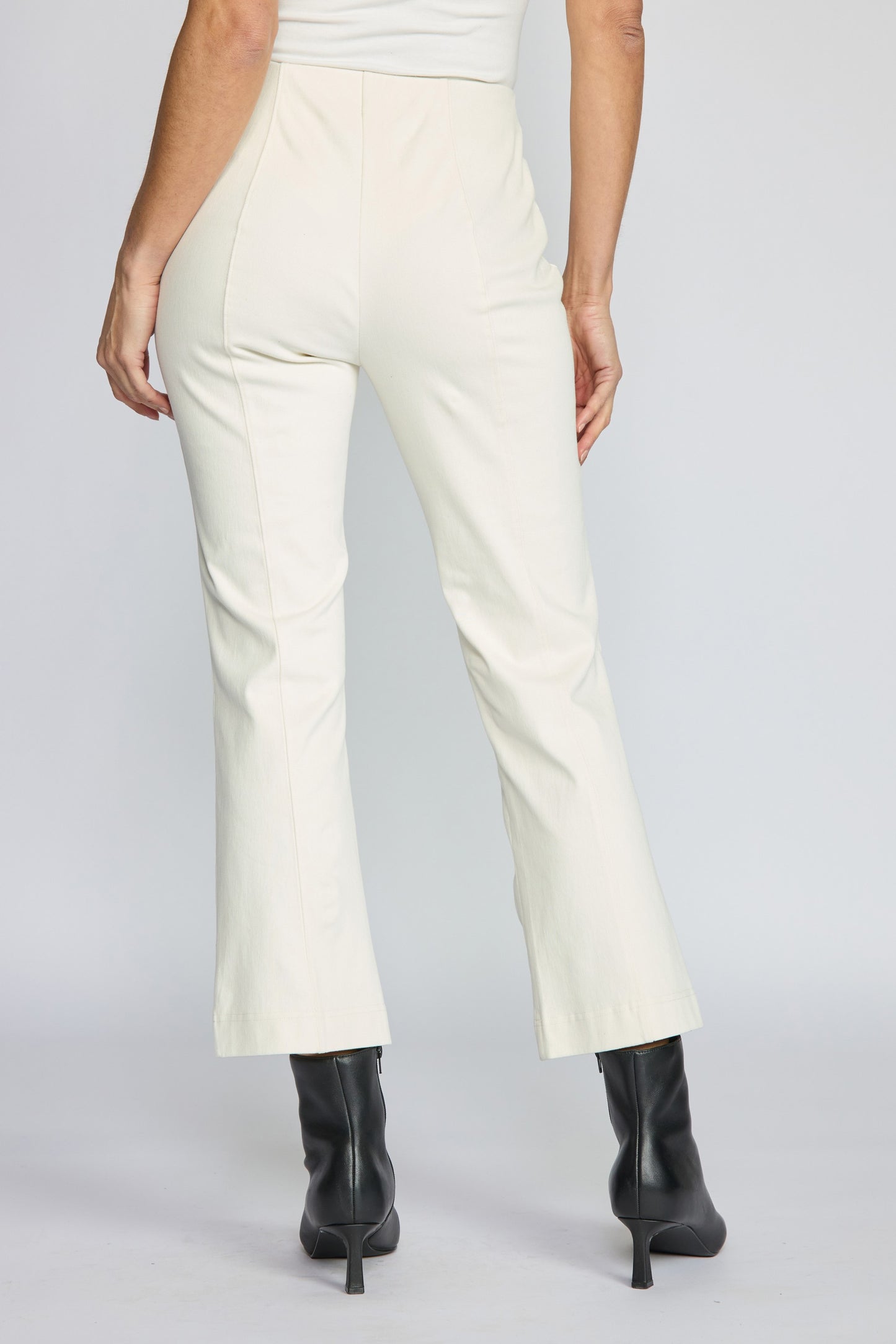OLIVIA BY HABITAT KNIT DENIM KICK FLARE - IVORY