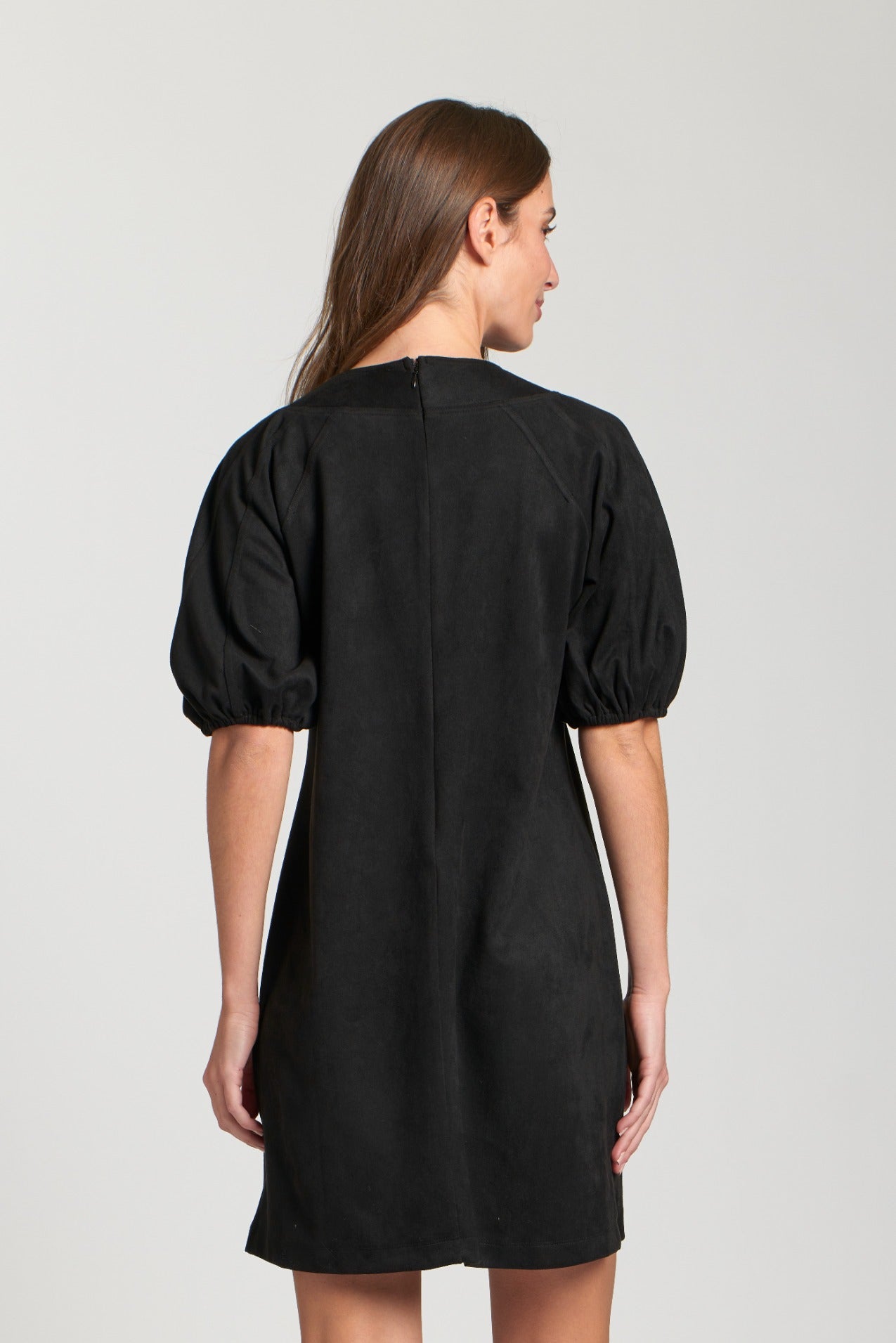 AP NY PUFF SLEEVE DRESS - BLACK