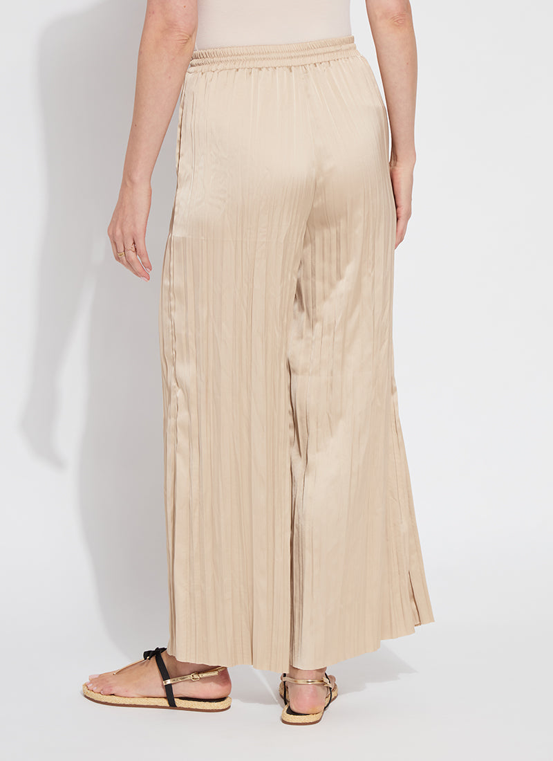 LYSSE PACKABLE PLEATED PANT - CHAMPAGNE