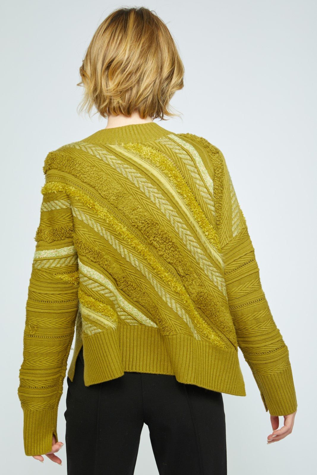 OLIVIA BY HABITAT MIXED MEDIA PULLOVER - GREEN