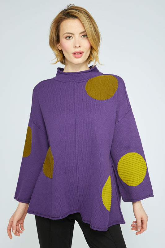 OLIVIA BY HABITAT CIRCLE BACK TUNIC - PURPLE