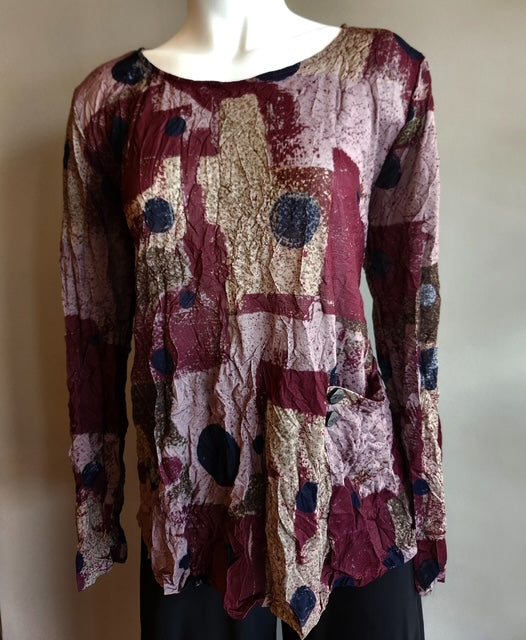 CHALET GIZEL TOP - ROUGE PRINT