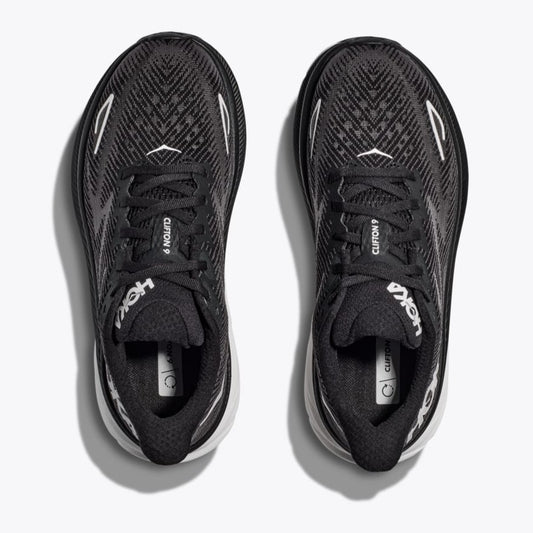 HOKA ONE ONE CLIFTON 9 - BLACK & WHITE - 1127896BWHT