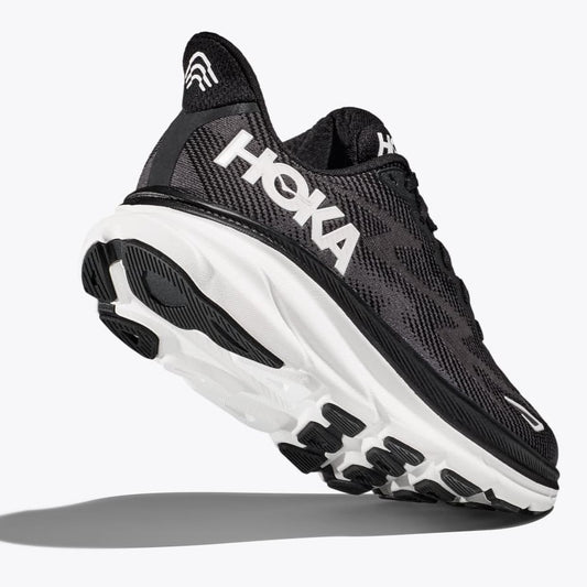 HOKA ONE ONE CLIFTON 9 - BLACK & WHITE - 1127896BWHT