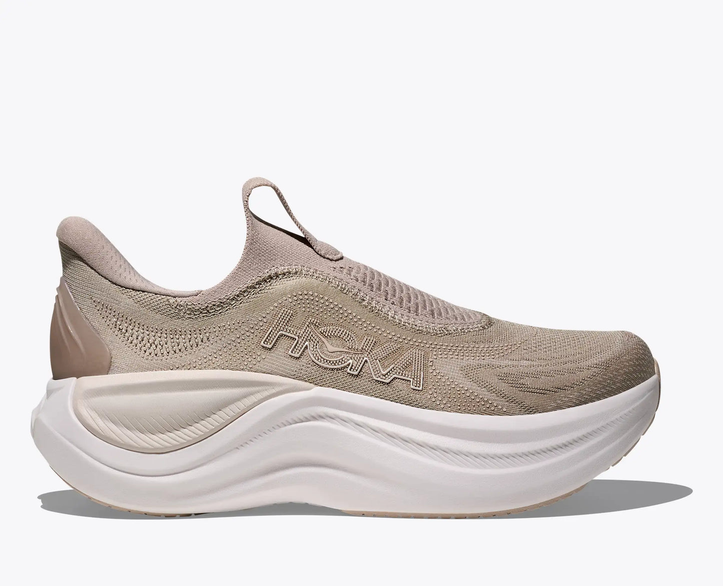 HOKA ONE ONE SKYWARD LACELESS - TAUPE & WHITE
