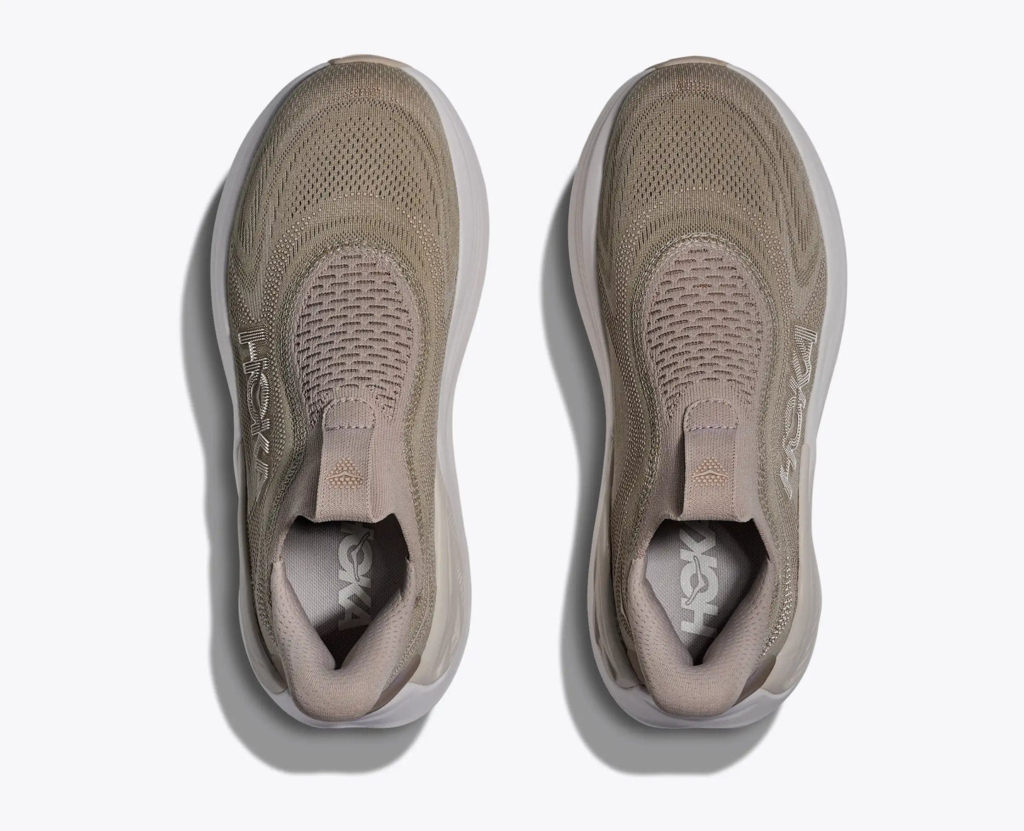 HOKA ONE ONE SKYWARD LACELESS - TAUPE & WHITE